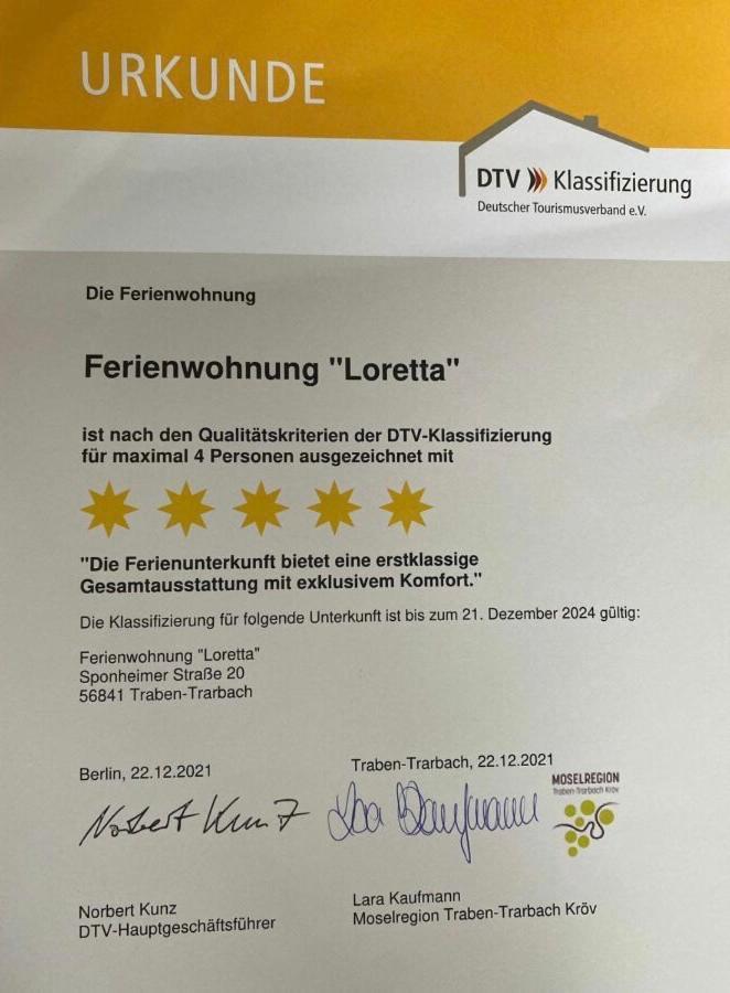 Ferienwohnung Loretta Traben-Trarbach Exteriér fotografie